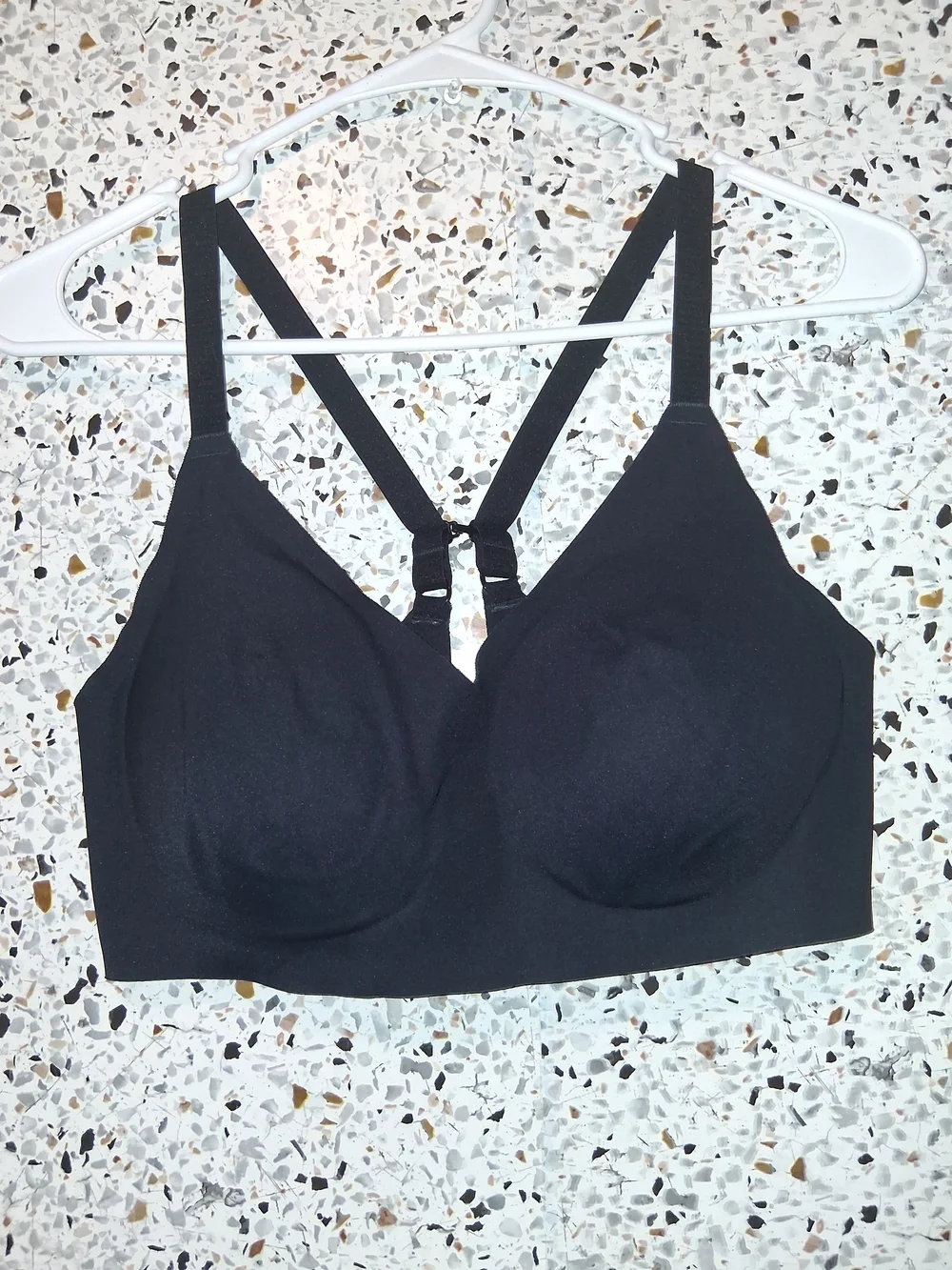 Members Mark Adjustable Bralette Size Large Black Padded Wireless